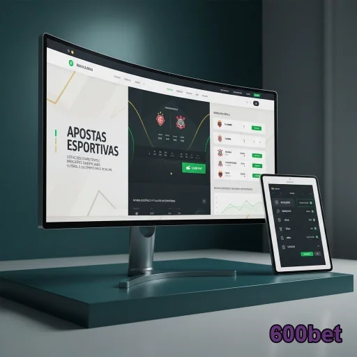 Interface da 600bet com apostas esportivas em destaque.