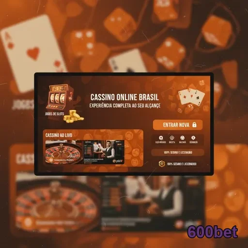 Tela de cassino online com jogos e promoções da 600bet.