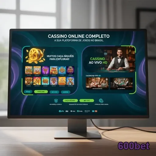Tela de seleção de slots disponíveis na 600bet.