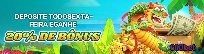 Oferta de bônus do 600bet com dragão e moedas.