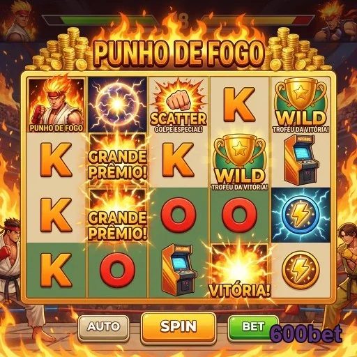 Jogo 'Punho de Fogo' na plataforma VIP da 600bet com prêmios.