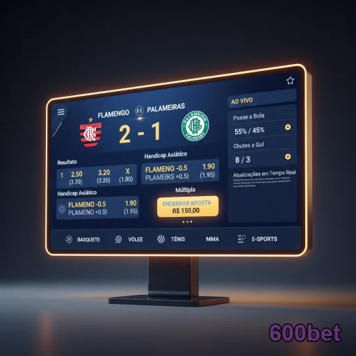 Tela com resultados ao vivo de jogo da 600bet.