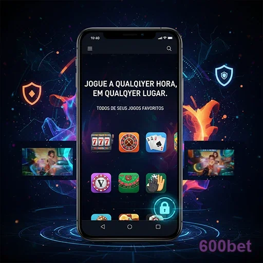 Interface de jogos de slots da 600bet em celular moderno.